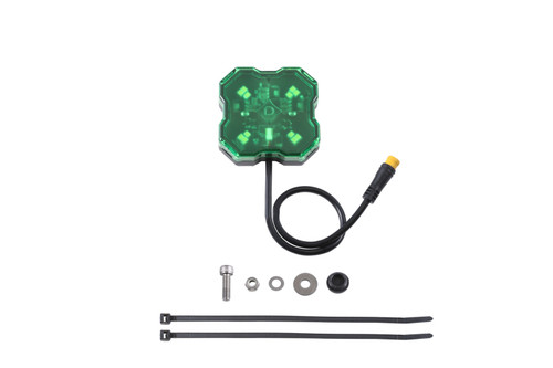 Diode Dynamics Stage Series Single Color LED Rock Light - Green M8 (one) - DD7438