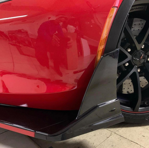 EOS Stage 3.5 ZR1 Conversion Front Side Winglets - Carbon Flash - C7 Corvette