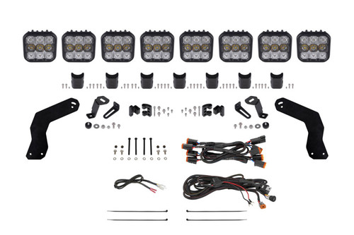 Diode Dynamics 17-24 Can-Am Maverick X3 SS5 Sport CrossLink Roof Lightbar Kit - White Combo - DD7890