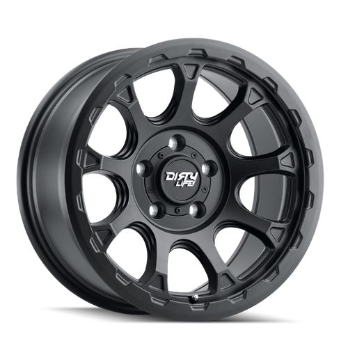 Dirty Life 9307 Drifter 17x8.5/6x139.7 BP/-6mm Offset/106mm Hub Matte Black Wheel - Beadlock - 9307-7883MB Photo - Primary