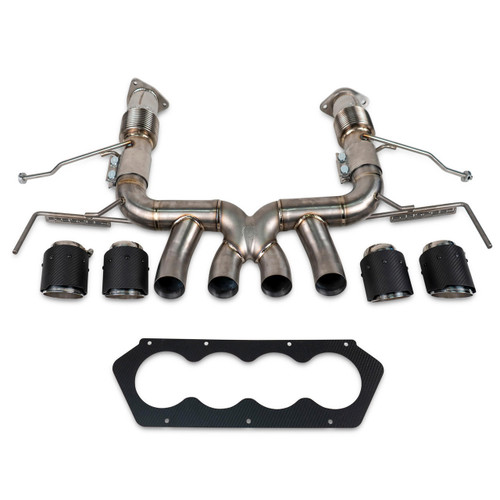 FabSpeed Supersport X-Pipe Cat-Back Exhaust System - OEM Tips - C8