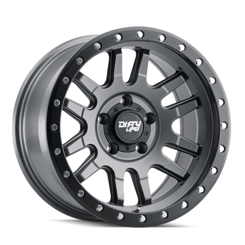 Dirty Life 9309 Canyon Pro 17x9/6x139.7 BP/0mm Offset/106mm Hub Satin Graphite Whl - Beadlock - 9309-7983MGT0