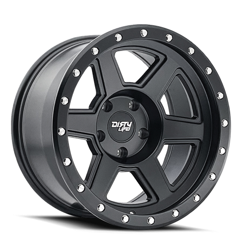 Dirty Life Compound 9315 20x10 / 6x139.7 BP / -25mm Offset / 106mm Hub Matte Black Wheel - 9315-2183MB Photo - Primary