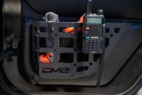 DV8 Offroad 11-18 Jeep Wrangler JK 4 Door Only Rear Door Pocket Molle Panels - Black - MPJK-06 Photo - Primary