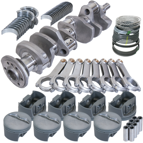 Eagle Chevy 350 3.750in Crank 5.700in H-Beam -5cc Flat Top 4.040in Pistons Rotating Assembly - 12008040