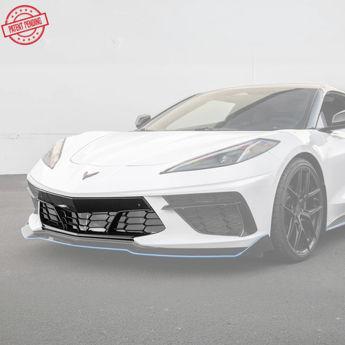 EOS Front Lower Grille Insert Cover Z06 Style - Carbon Flash - C8 Corvette (GRILL-633-V2-ABS)