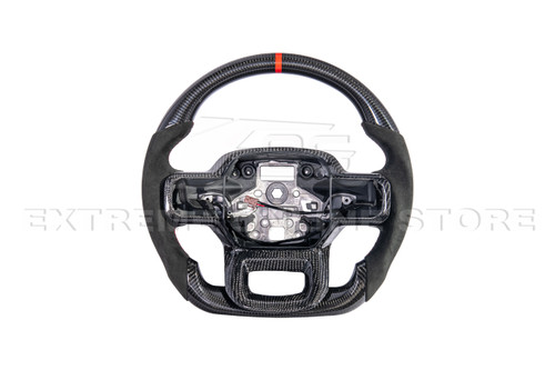 EOS Carbon Fiber Steering Wheel w. Alcantara w. Button Cover - 2021+ Ford F150 EOS Carbon Fiber Steering Wheel w. Alcantara w. Button Cover - 2021+ Ford F150