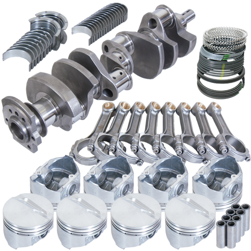 Eagle Chevy 350 1 Pc Rear Seal 4.03in Bore 3.75in Stroke + 0.030in Rotating Assembly Kit 5140 Steel - 13055L030