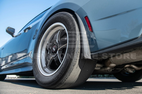 EOS Mud Flaps - Rear - Hydro-Dipped Carbon - 2024+ Mustang GT