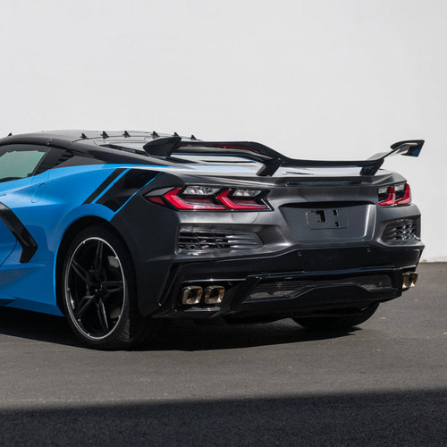 EOS Z06 Conversion Rear Bumper & Spoiler - C8 Corvette Stingray (RBP-C8Z06-20UP_SPOILER-996-V2-ALUMINUM)