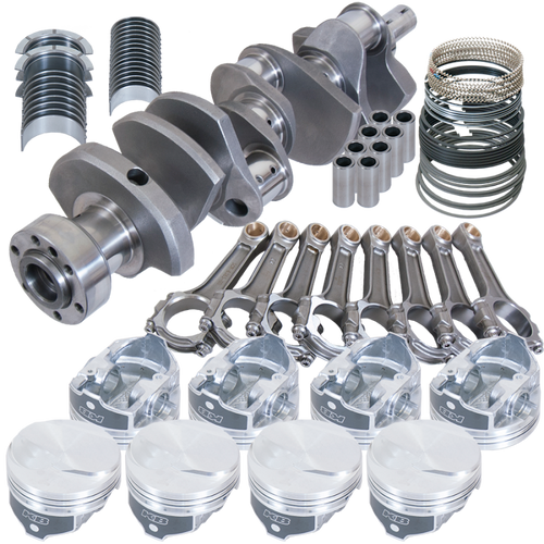 Eagle Chevy 454 1Pc 4.250in Crank 6.385in I-Beam Rods 17cc Dome 4.350in Pistons Rotating Assembly - 18023L100