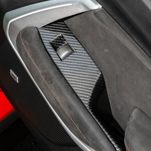 EOS Carbon Fiber Interior Window Switch Cover - 16-24 Camaro SS / ZL1 (VENT-976-BKCF)