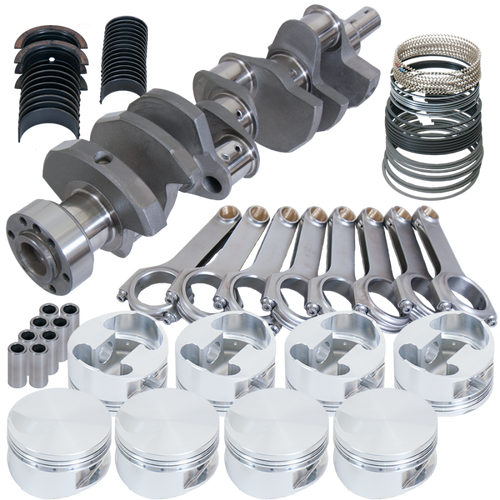 Eagle Chevy 454 1Pc 4.000in Crank 6.385in H-Beam -3cc Flat Top 4.280in Pistons Rotating Assembly - 35315L030