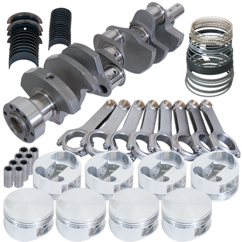 Eagle Chevy 454 1Pc 4.000in Crank 6.385in H-Beam -3cc Flat Top 4.310in Pistons Rotating Assembly - 35315L060