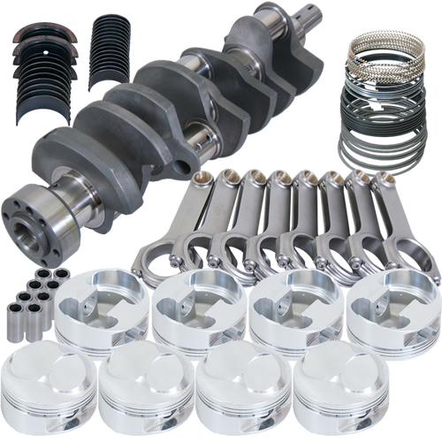 Eagle Chevy 502 1Pc 4.250in Counterwght Crank 6.535in H-Beam 46cc 4.600in Pistons Rotating Assembly - 35726L4600