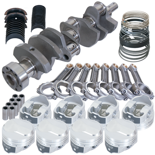 Eagle Chevy 454 1Pc 4.000in Crank 6.135in I-Beam Rods 38cc Dome 4.350in Pistons Rotating Assembly - 61325L100