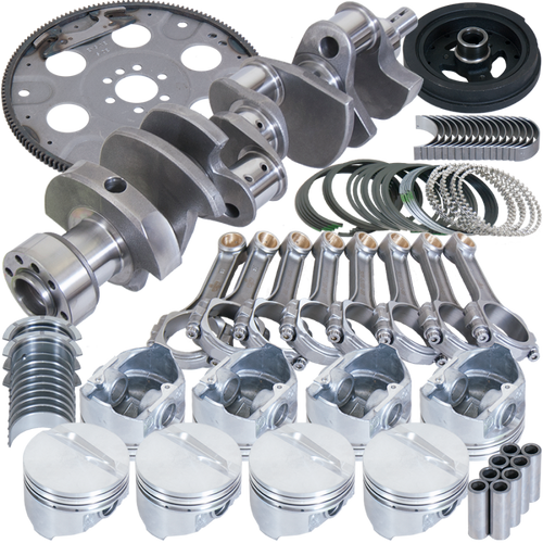 Eagle Chevy 350 1Pc 3.750in Crank 5.700in I-Beam Rods 4.000in Pistons 153 Tooth FP Balanced Assembly - B13005L00053