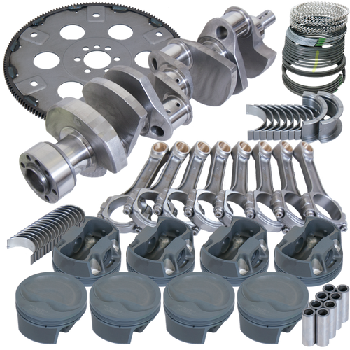 Eagle Chevy 350 1Pc 3.750in Crank 6.000in I-Beam Rod 4.060in Pistons 168 Tooth FP Balanced Assembly - B13052L06068