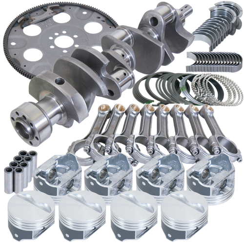 Eagle Chevy 350 1Pc 3.750in Crank 5.700in I-Beam Rods 4.040in Pistons 168 Tooth FP Balanced Assembly - B15504L04068