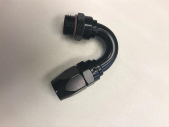 Fragola -12AN Male Rad. Fitting x 150 Degree Pro-Flow Hose End - Black ...