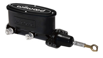 Wilwood Compact Tandem M/C - 7/8in Bore - w/Bracket and Valve (Pushrod) - Black main image 1