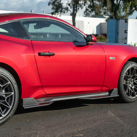 EOS Side Skirt Extensions - Hydro-Dip Carbon - 2024+ Mustang GT