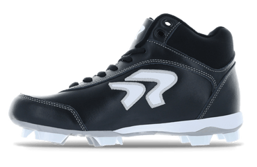 Ringor Dynasty softball mid-high cleat left shoe inside view.