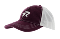 Ringor softball snap back hat in Maroon-White.