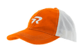 Ringor softball snap back hat in Orange-White.