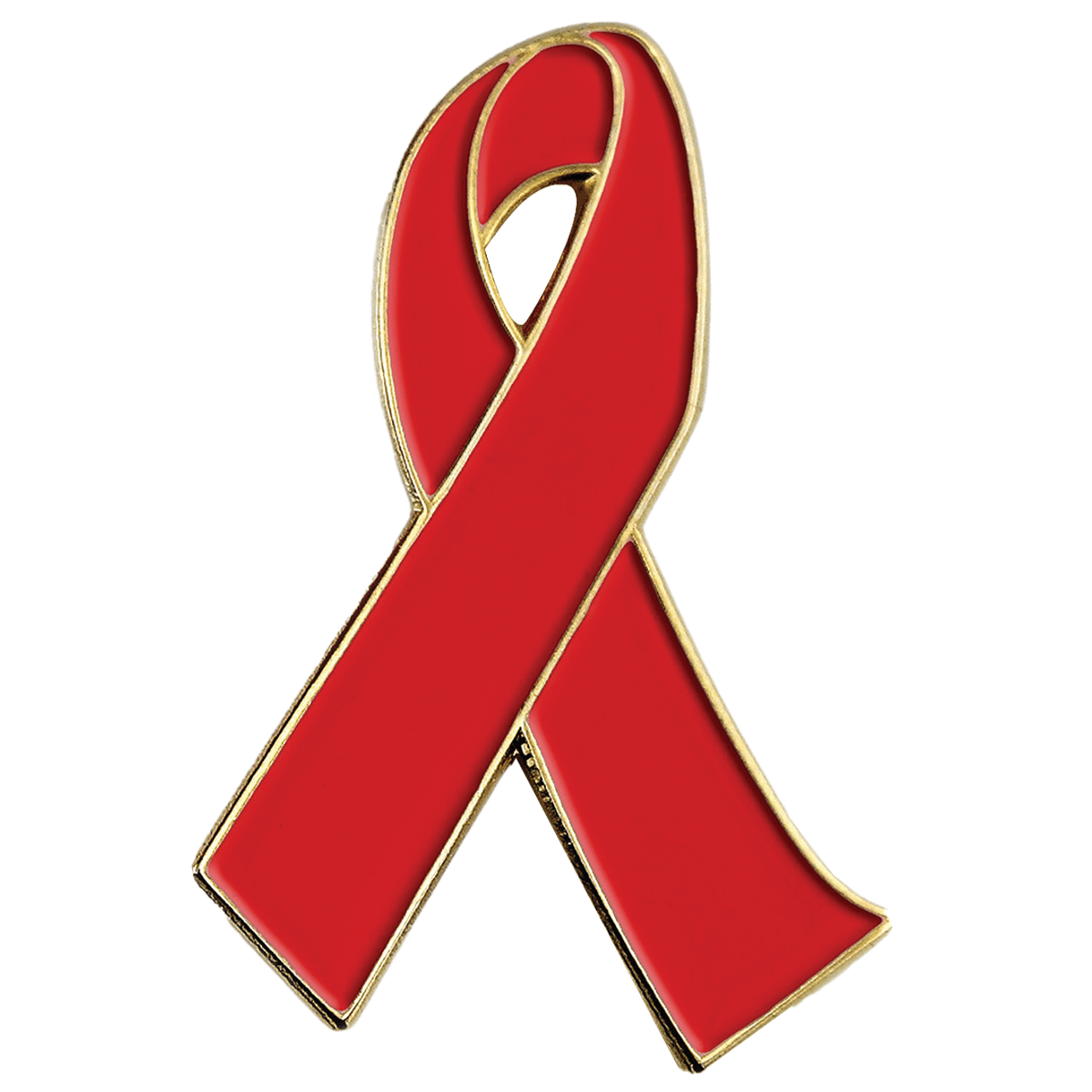Red Ribbon Lapel Pin
