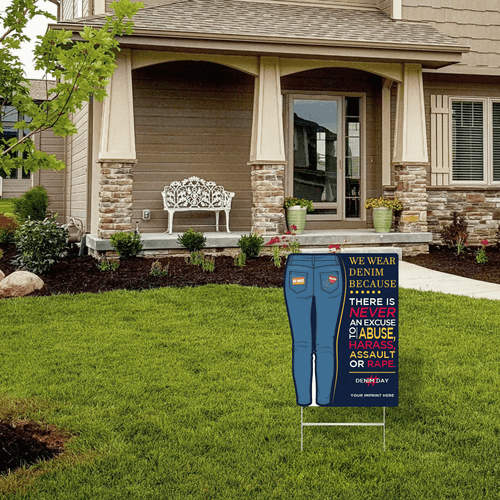 Denim Day Yard Sign