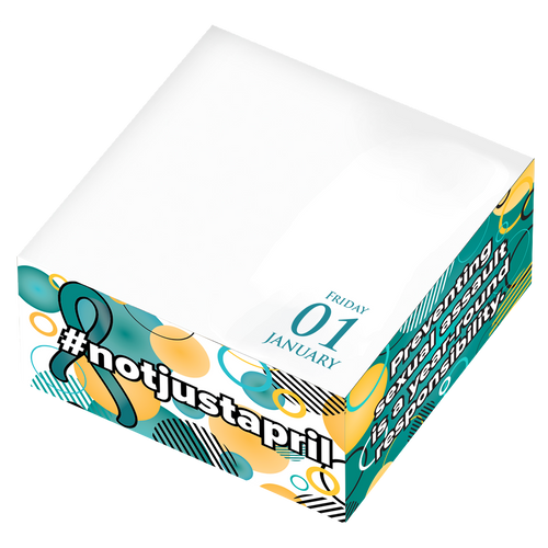 Sexual Assault Awareness Post-it ® Calendar Cube