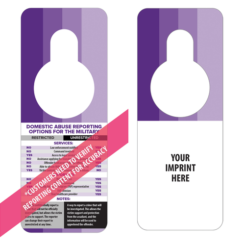 Domestic Violence Reporting Options Door Hanger
