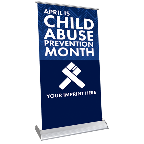 Child Abuse Awareness Mini Retract-A-Banner