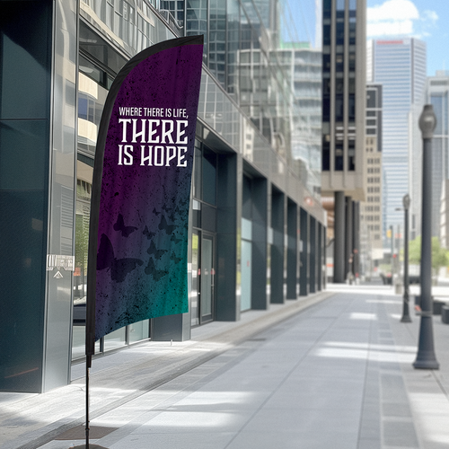 9 Foot Outdoor/Indoor Blade Sign - Suicide Prevention Native