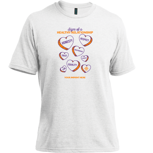 Unisex Dating Violence Awareness T-shirt 2 clrs/1 