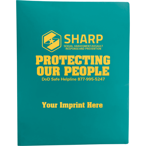  Teal Pocket Folder with Business Card Holder