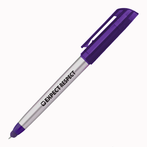 Purple Highlighter with Stylus Pen