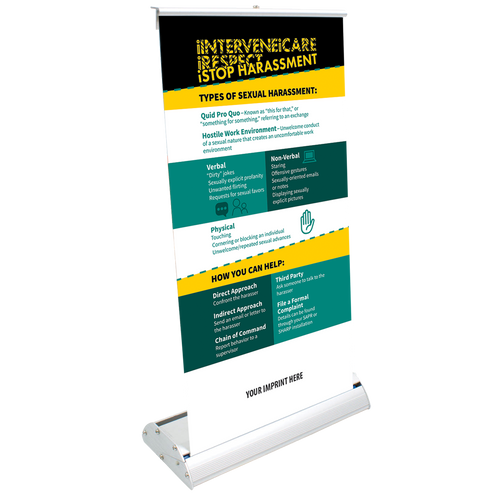 Sexual Harassment Awareness Mini Retract-A-Banner