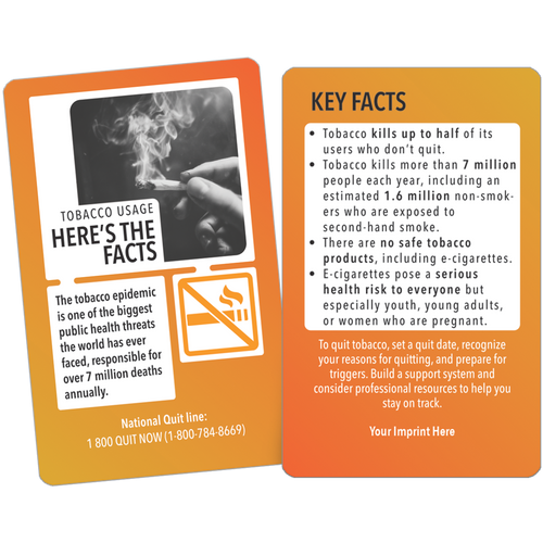 Tobacco Product Facts Wallet Card