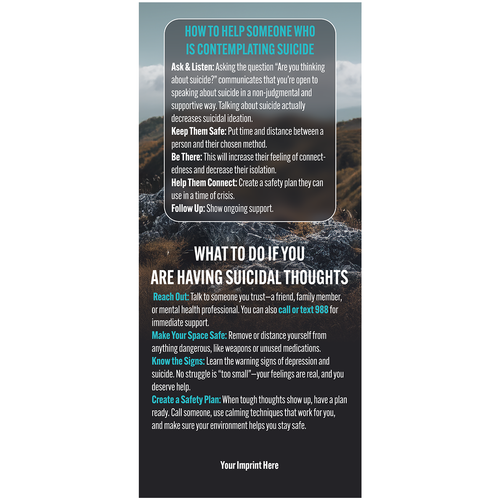 Suicide is Preventable Rack Card