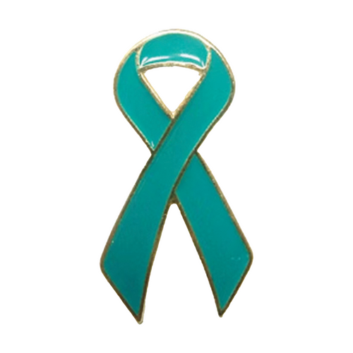 Teal Ribbon Lapel Pin