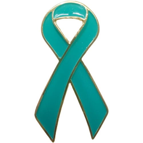Teal Ribbon Lapel Pin