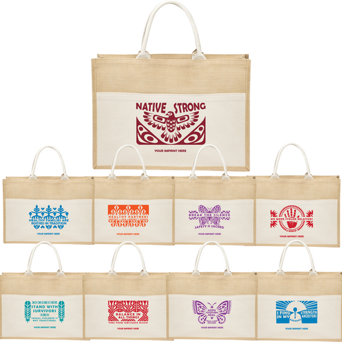 Awareness Jute Tote - Native