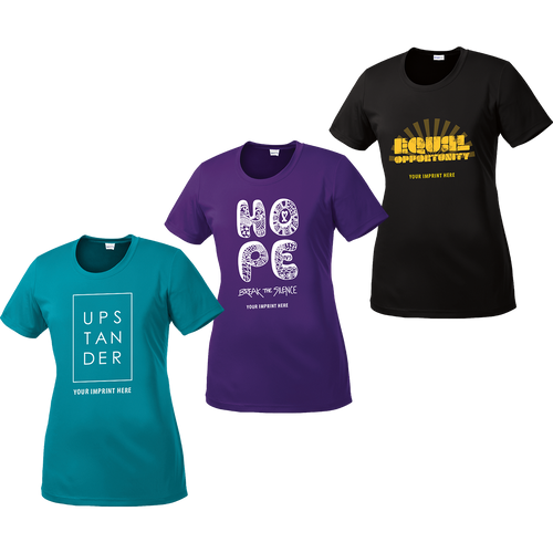 Women's Awareness Performance Shirt 1 Color 2 Locations