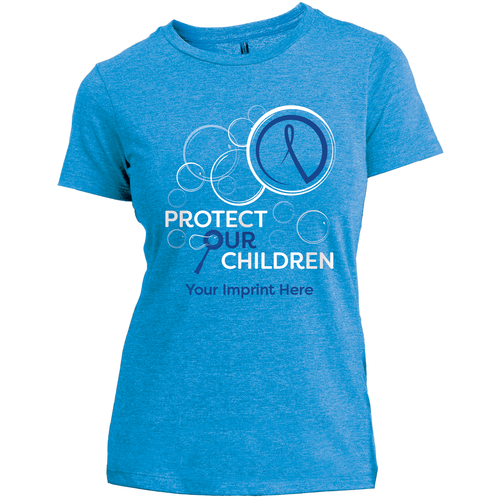Women's Child Abuse Awareness T-shirt 2 colors/1 location