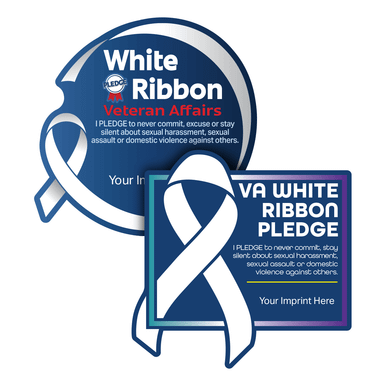 Pledge Ribbon VA White Ribbon Pledge Decal
