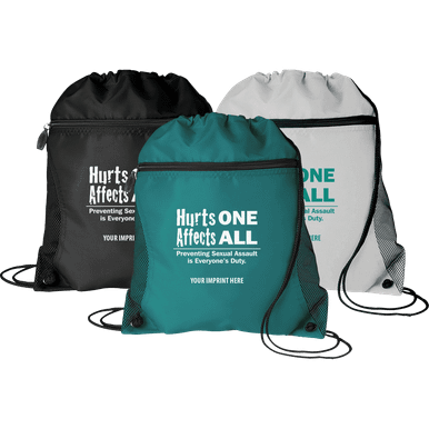 Sexual Assault Awareness Drawstring Pack