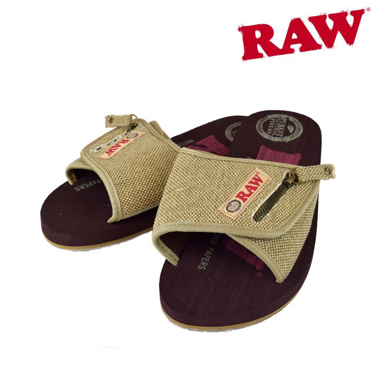 Raw Khaki Slide Sandal