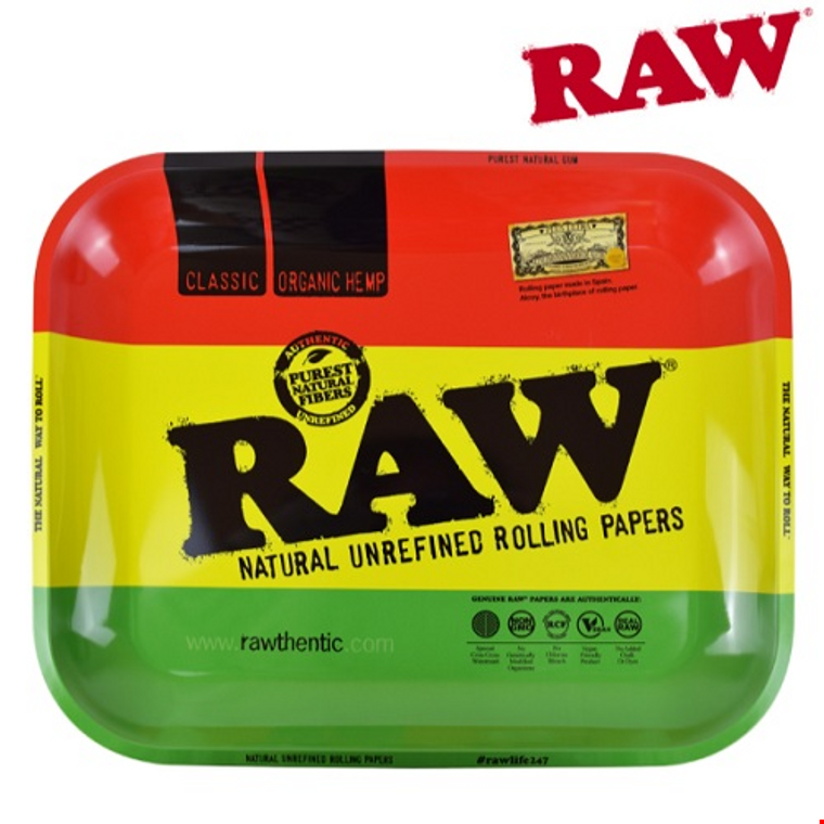 Raw Rasta Rolling Tray Tin Large